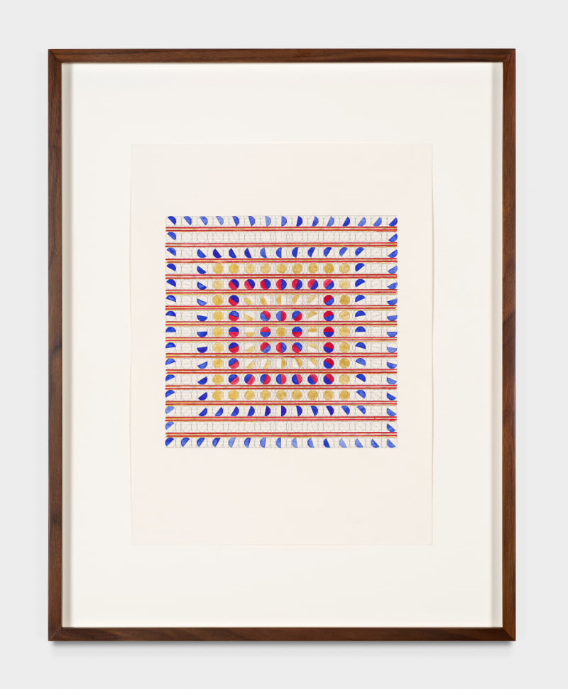 Gabriel Orozco Untitled, 2025 Ink, gouache, and graphite on printed paper Frame: 23 x 18 1/4 x 1 3/8 in....