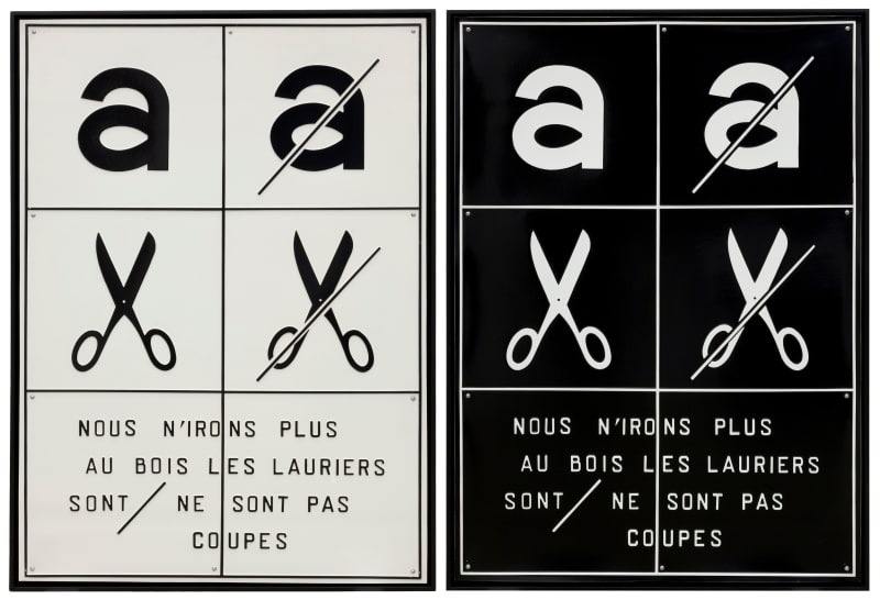Marcel Broodthaers Nous n'irons plus au bois..., 1972