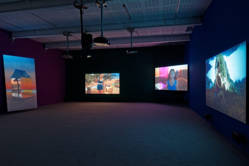 An exhibition installation view from: Yang Fudong, The Coloured Sky: New Women II