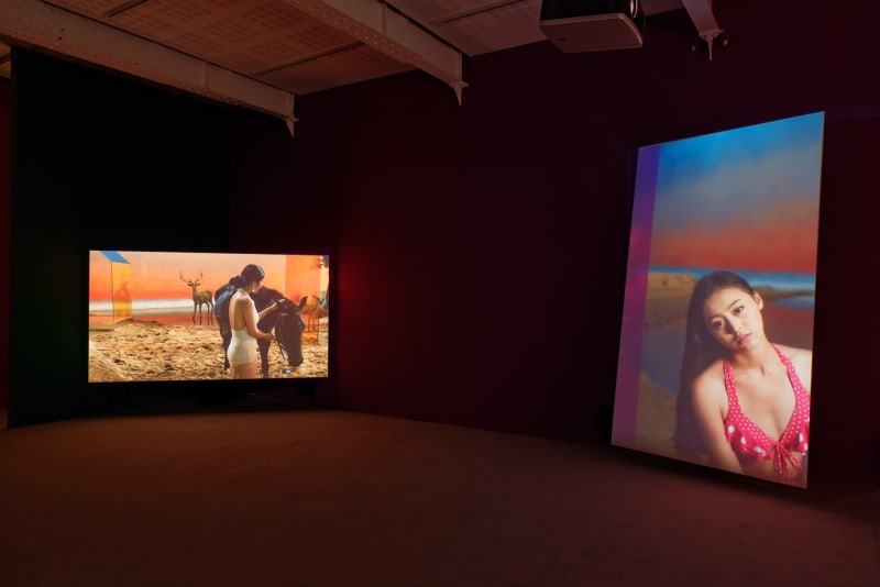 An exhibition installation view from: Yang Fudong, The Coloured Sky: New Women II
