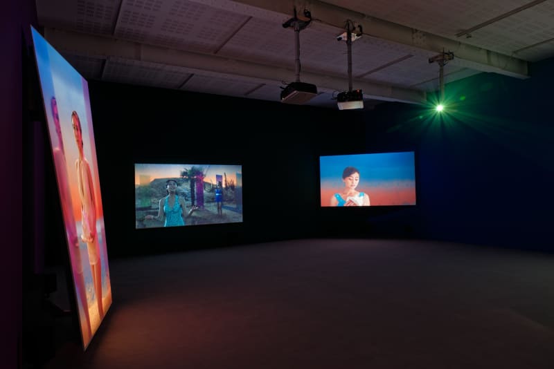 An exhibition installation view from: Yang Fudong, The Coloured Sky: New Women II