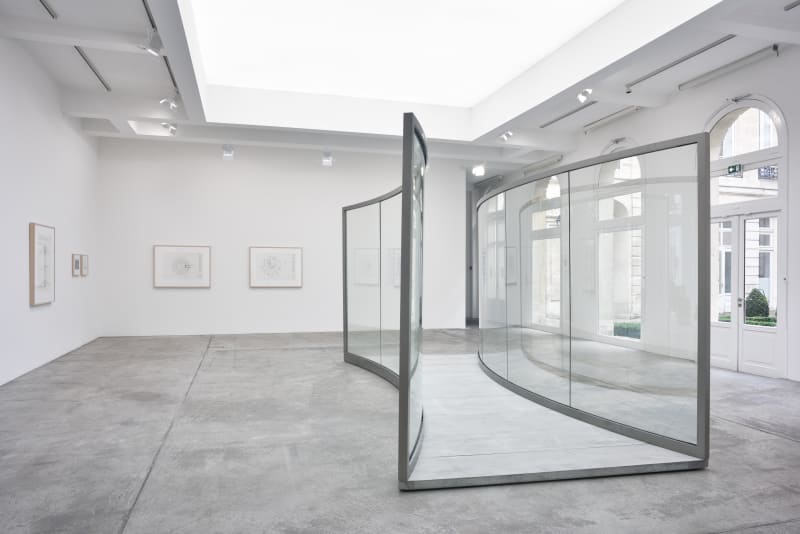 An exhibition installation view from: Dan Graham