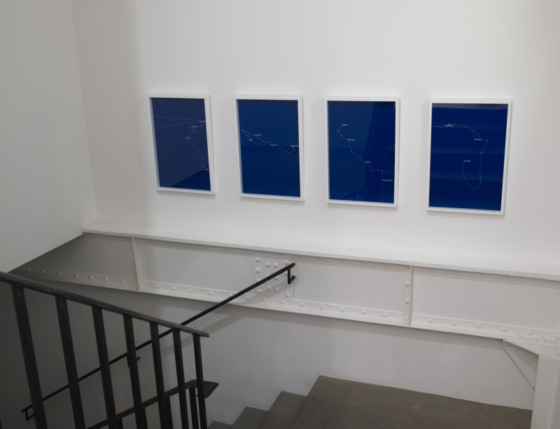 An exhibition installation view from: You Have Been There - départs, bifurcations
