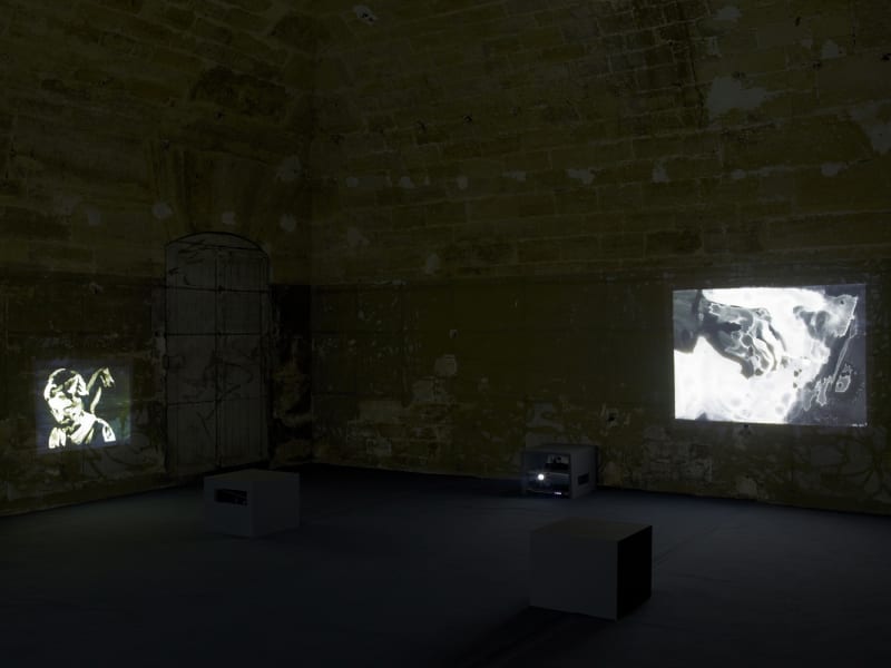 An exhibition installation view from: Matt Saunders