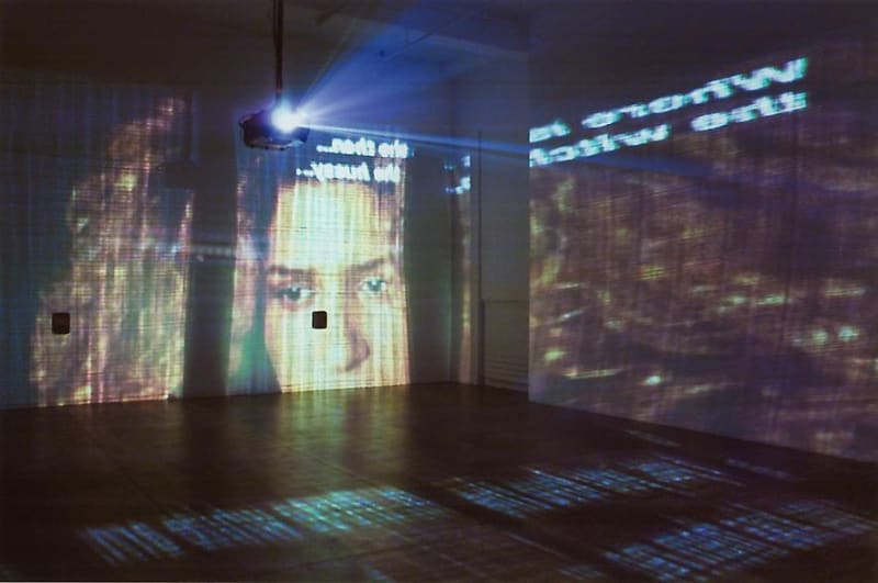 An exhibition installation view from: Dara Birnbaum