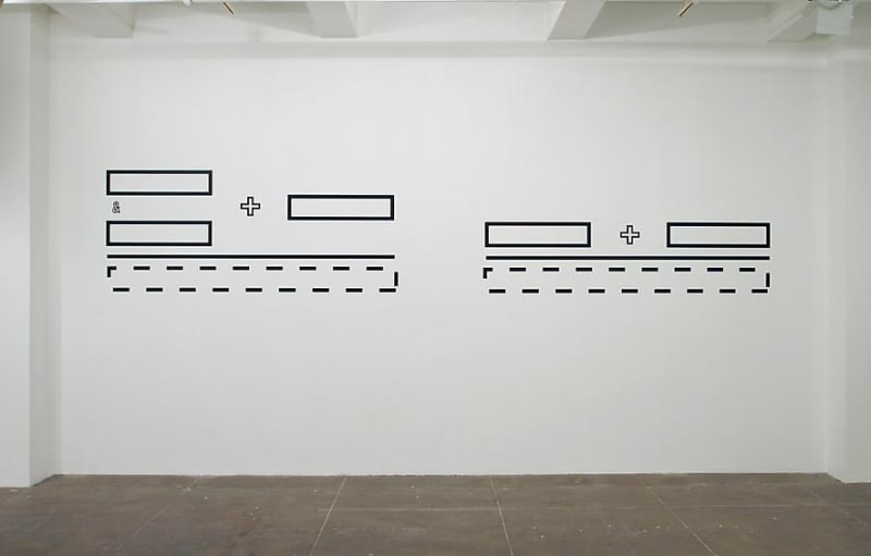 An exhibition installation view from: Lawrence Weiner