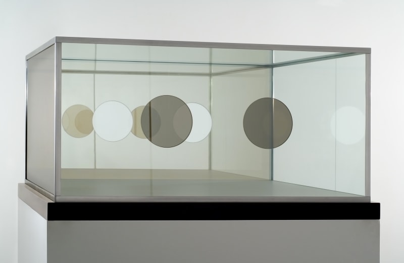 An exhibition installation view from: Dan Graham, Models to Projects