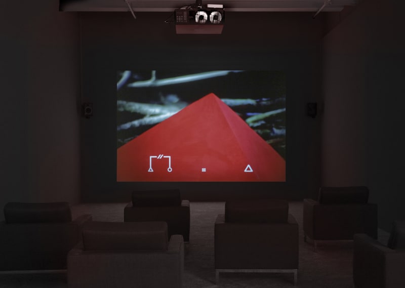 Installation view of Lothar Baumgarten's film. 