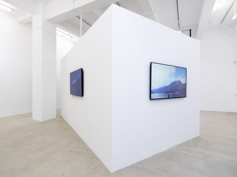 An exhibition installation view from: Dara Birnbaum, Psalm 29(30)