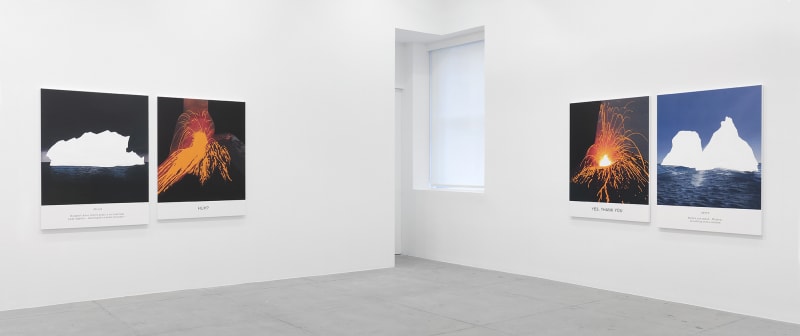 An exhibition installation view from: John Baldessari, Hot & Cold