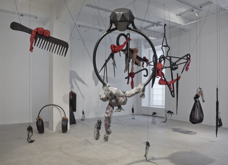 An exhibition installation view from: Annette Messager, Daily