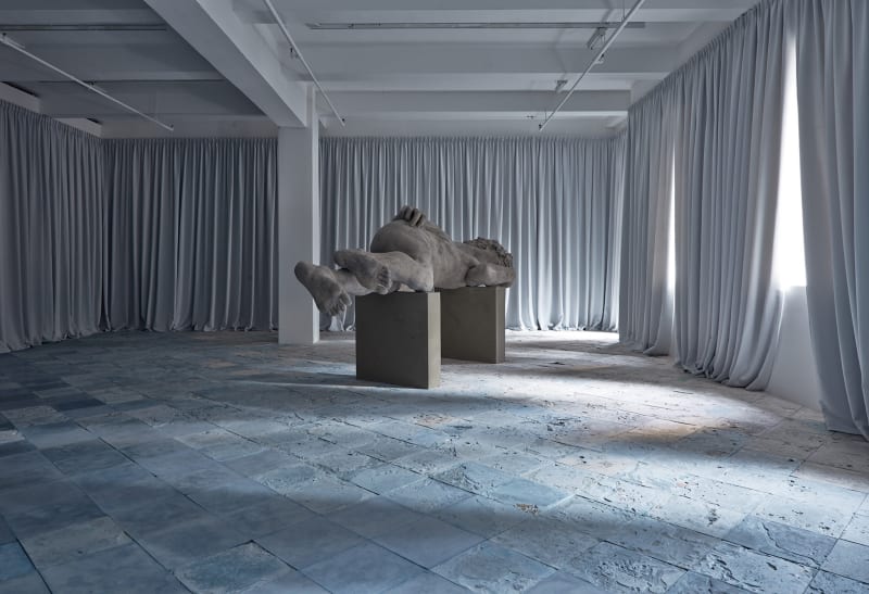 An exhibition installation view from: Adrián Villar Rojas, Two Suns