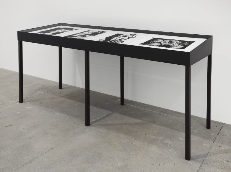 An exhibition installation view from: William Kentridge, Drawings for 'Lulu'