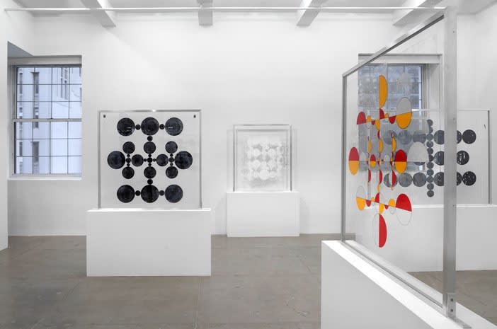 An exhibition installation view from: Gabriel Orozco, thinking in circles