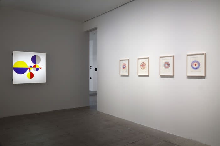 An exhibition installation view from: Gabriel Orozco, thinking in circles