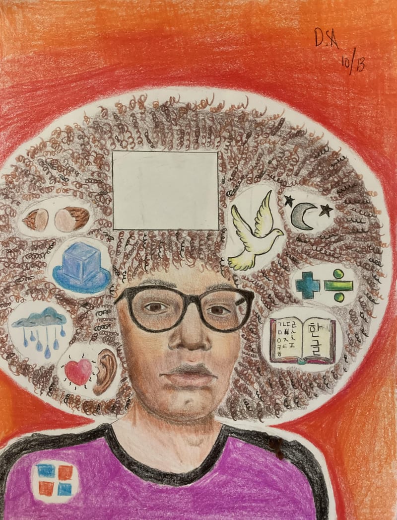 A student self-portrait