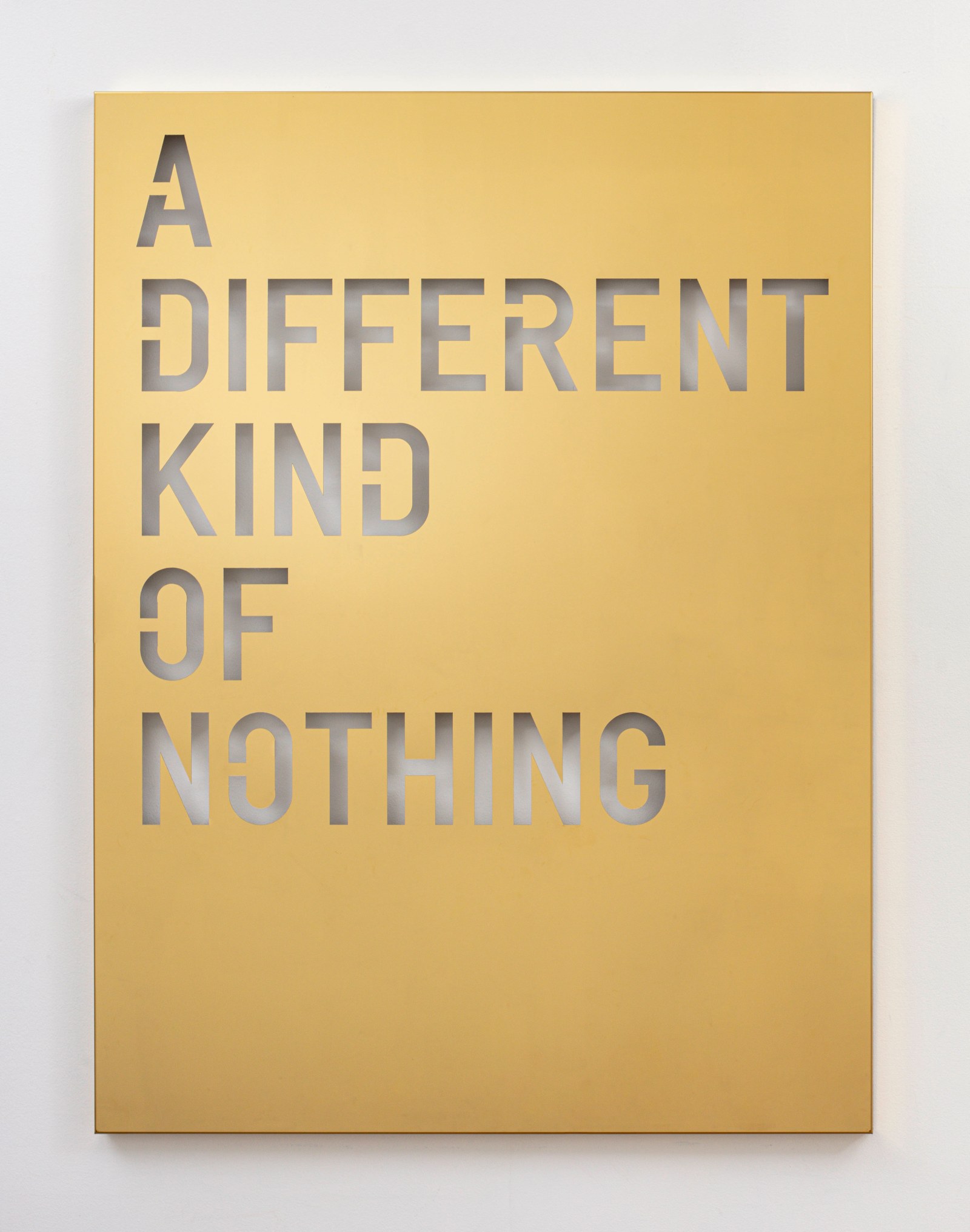 Rirkrit Tiravanija untitled 2024 (a different kind of nothing)2024 Pvd coated stainless steel 121.9 x 91.4 cm 48 x 36...