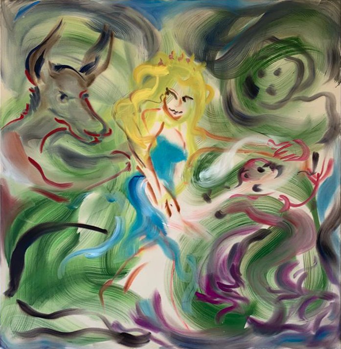 Sophie von Hellermann Thou art as wise as thou art beautiful2020 Acrylic on canvas 200 x 190 cm 78 3/4...