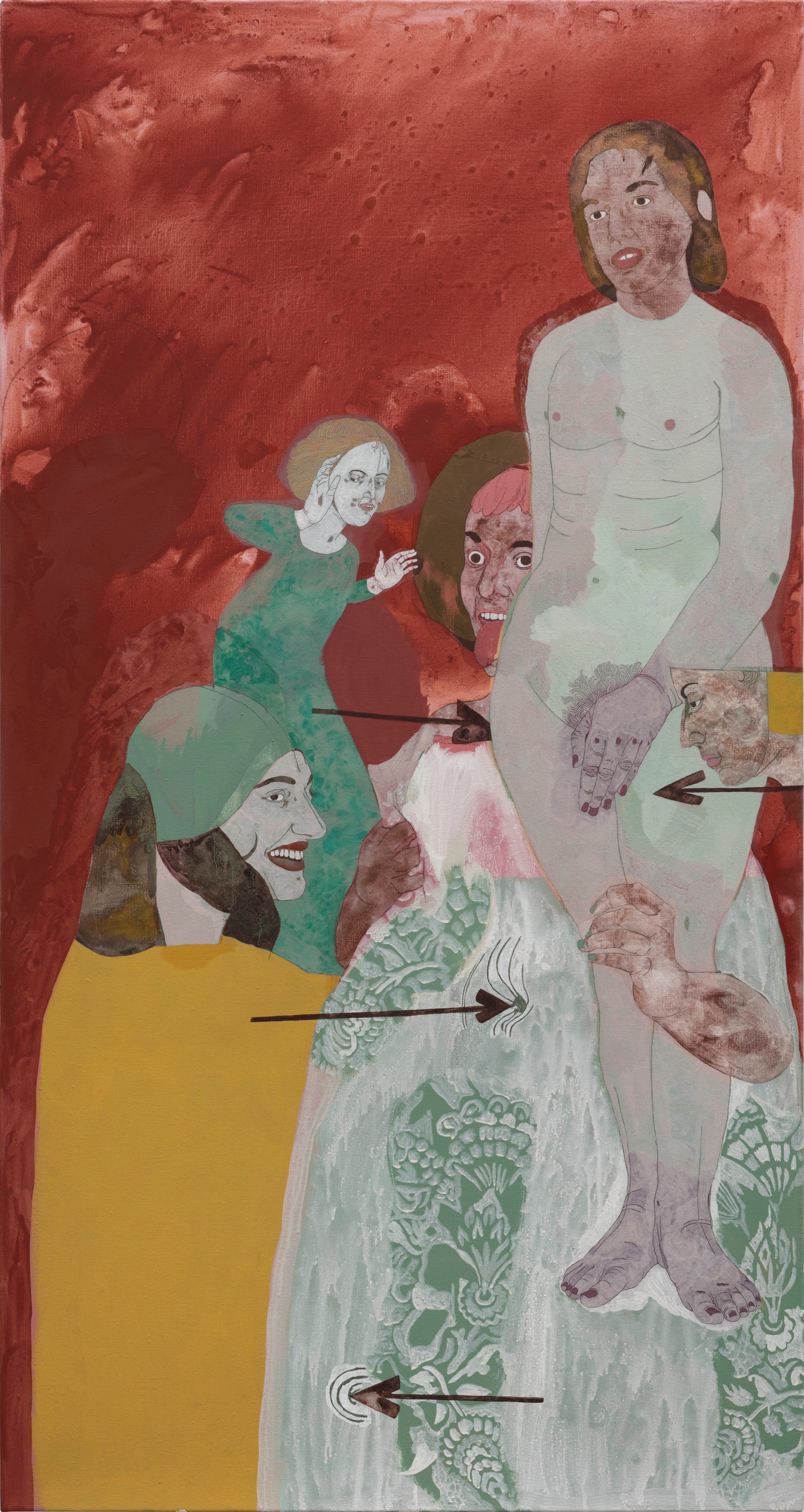 Ella Walker The Loyal Bride2024 Acrylic dispersion, pigment, chalk and pencil on linen 170 x 90 cm 66 7/8 x...