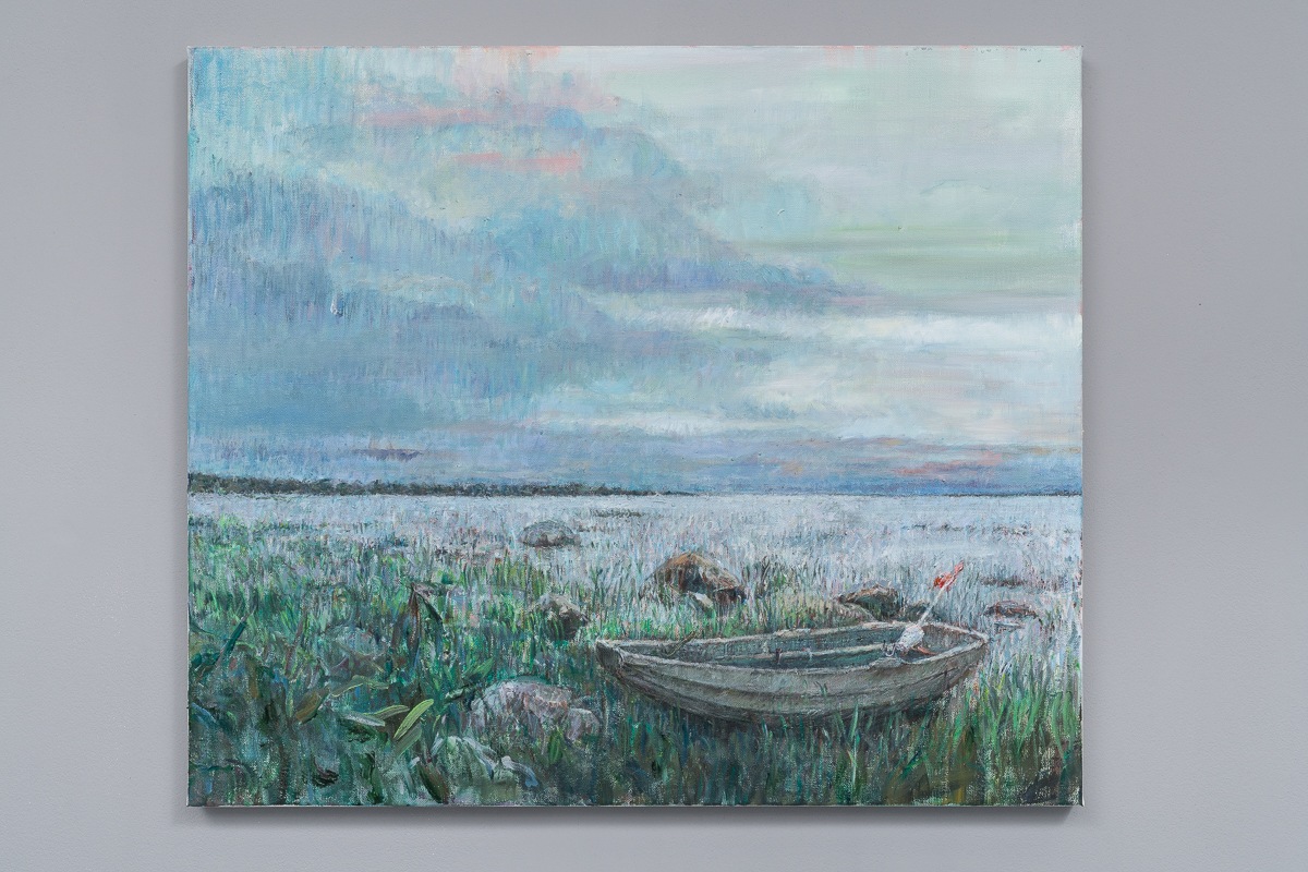 Sabine Moritz Boat2018 Oil on canvas Framed: 89 x 104 x 5 cm 35 1/8 x 41 x 2 in...