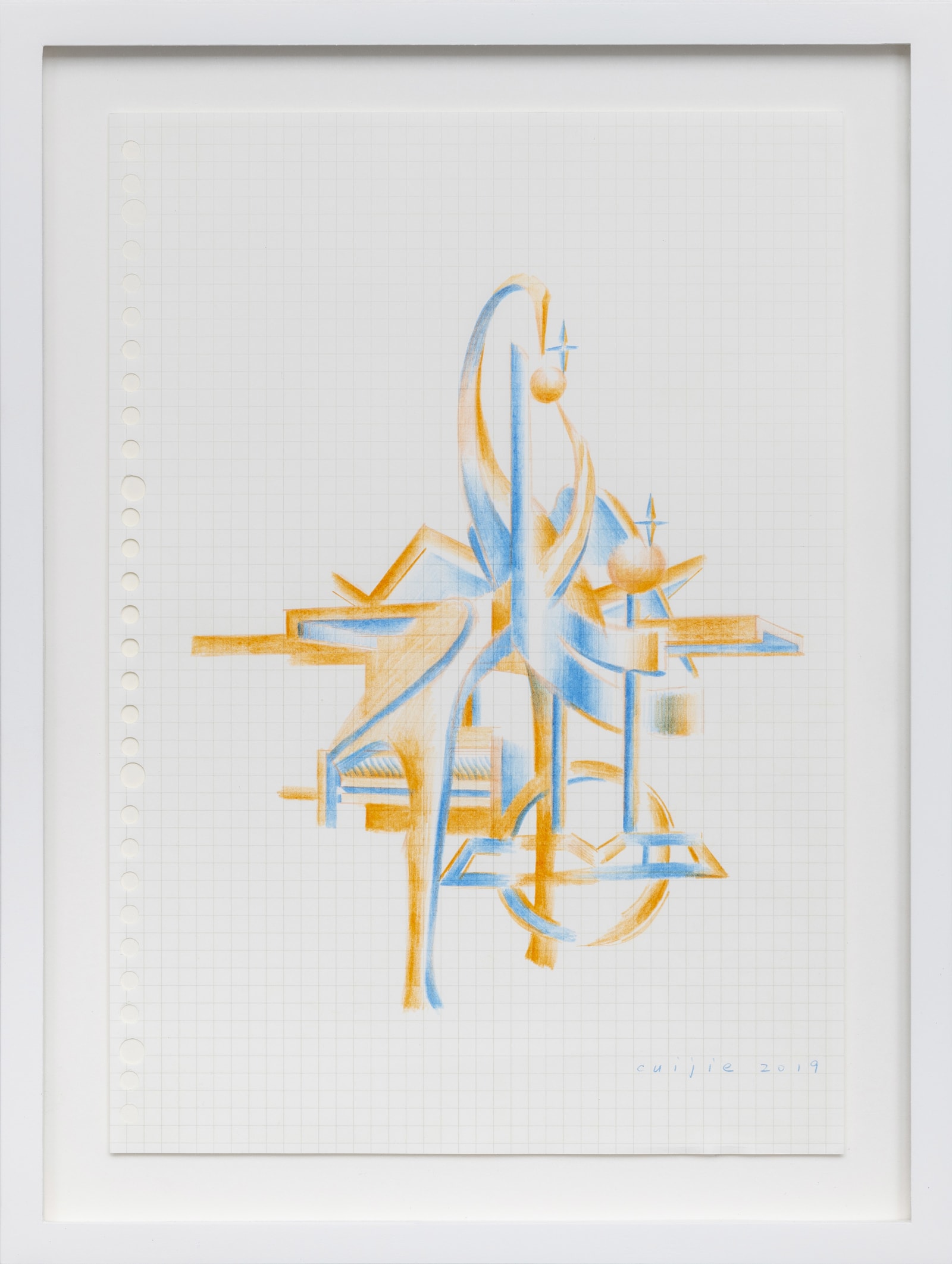 Cui Jie Chung Wah-nan’s Listening Falls Pavillion2019 Colour pencil on paper 29.6 x 21 cm 11 5/8 x 8 1/4...