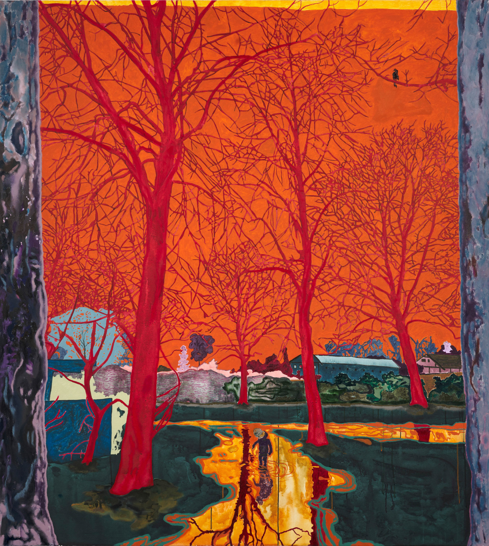 Pierre Knop Silvester Baptiste2024 Oil pastel, ink, watercolour and oil on canvas 200 x 180 x 3.5 cm 78 3/4...