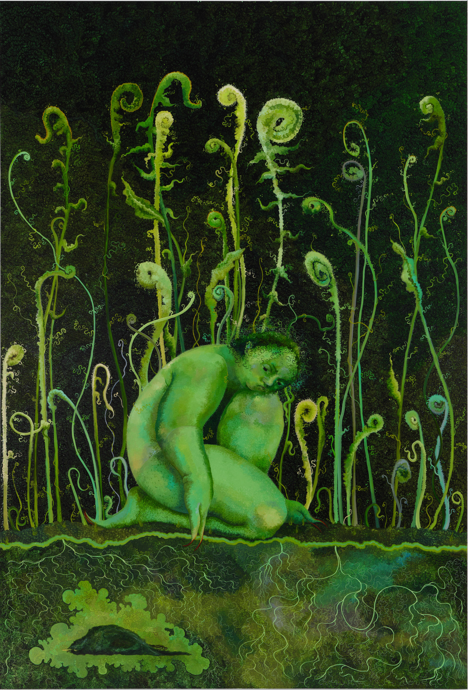 Georg Wilson The Awakening2025 Oil on panel 250 x 170 cm 98 3/8 x 66 7/8 in