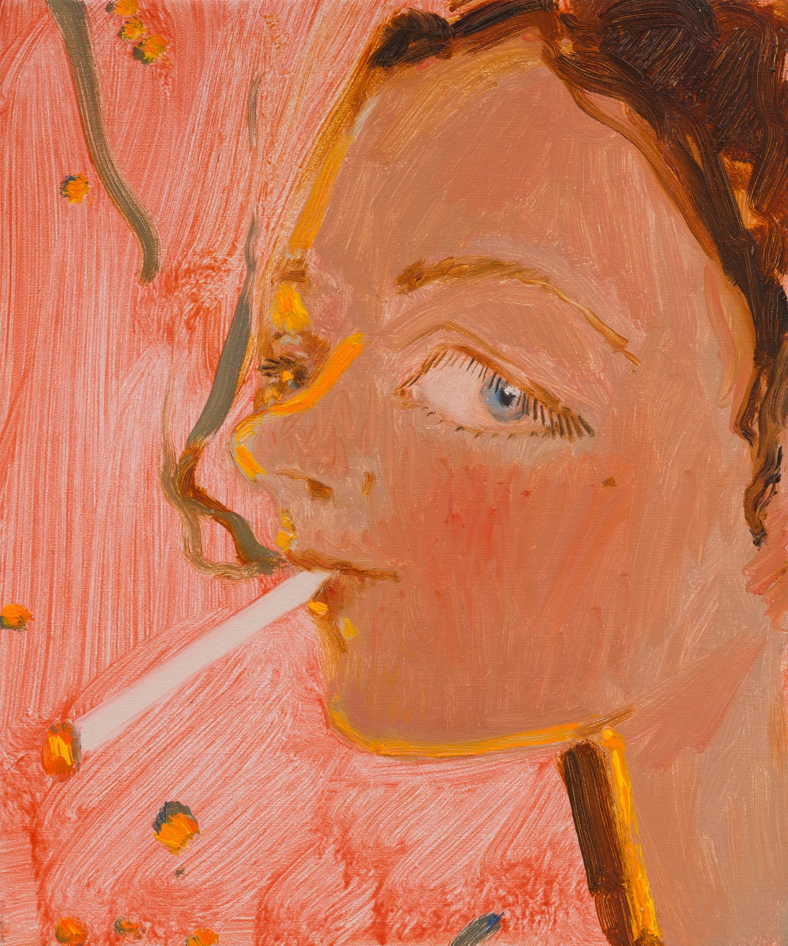 Sofia Mitsola Damsel in Distress (NOT)2023 Oil on linen 30 x 25 cm 11 3/4 x 9 7/8 in