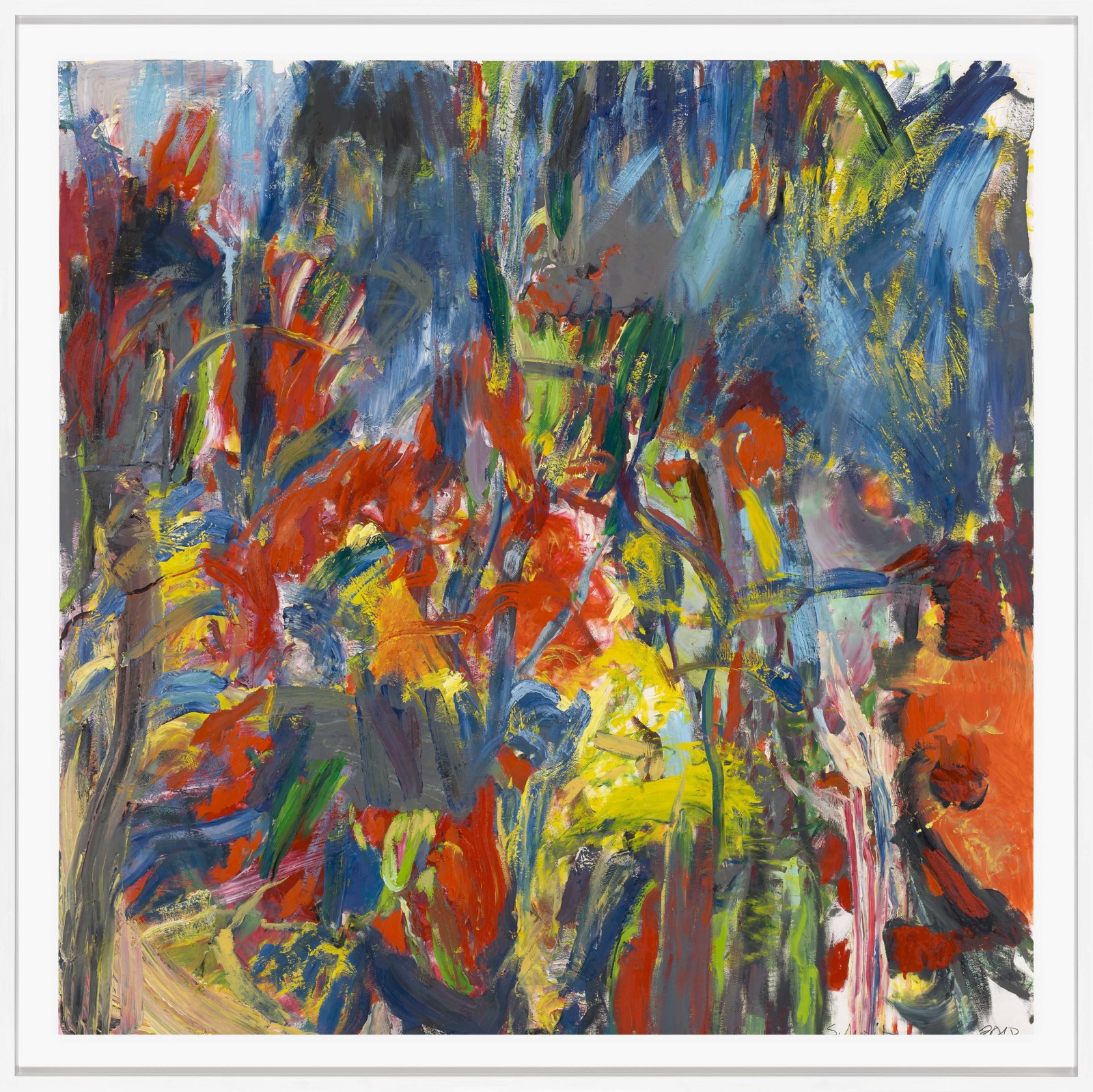 Sabine Moritz When the mammals came into the ocean2018 Oil on paper 150 x 150 cm 59 1/8 x 59...