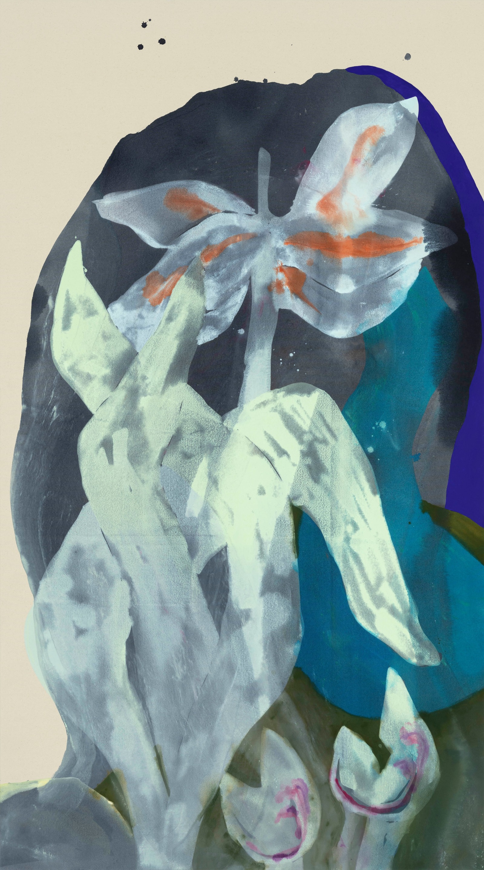 Ragna Bley Green-arm, Hide2022 Acrylic on canvas 212 x 118 cm 83 1/2 x 46 1/2 in