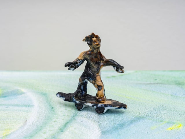 Sophie von Hellermann Skateboarder2020 Ceramic 9.9 x 9.4 x 3.1 cm 3 7/8 x 3 3/4 x 1 1/4 in