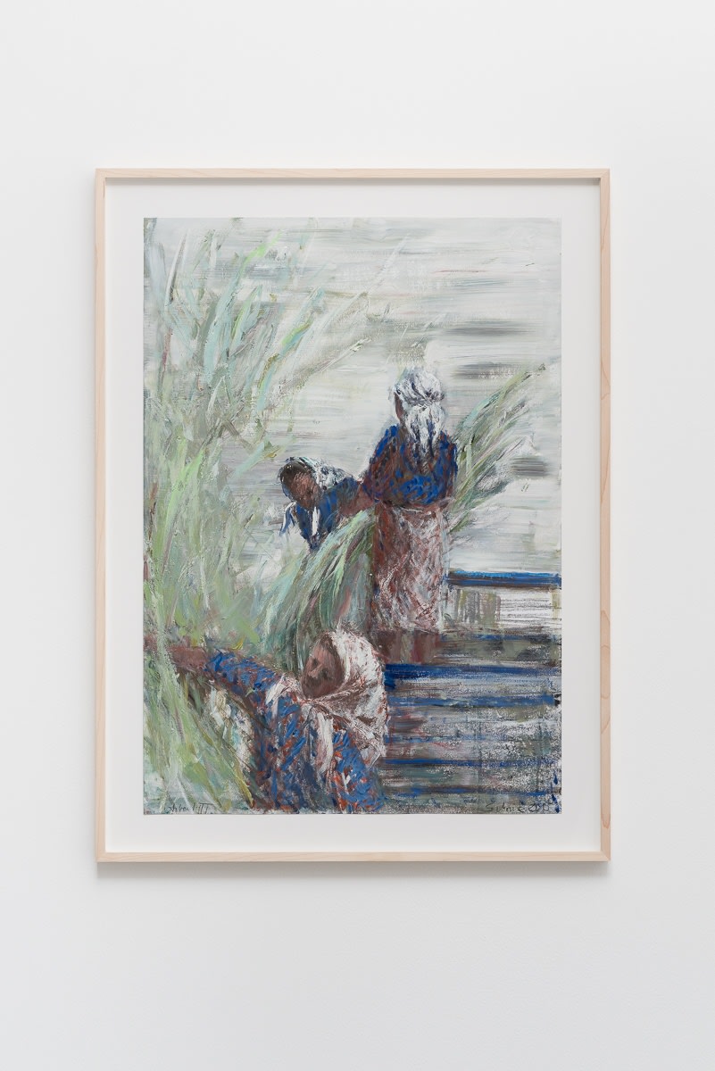Sabine Moritz Arbeit VI (Work VI)2015 Charcoal, oil crayon and oil on paper 63 x 44 cm