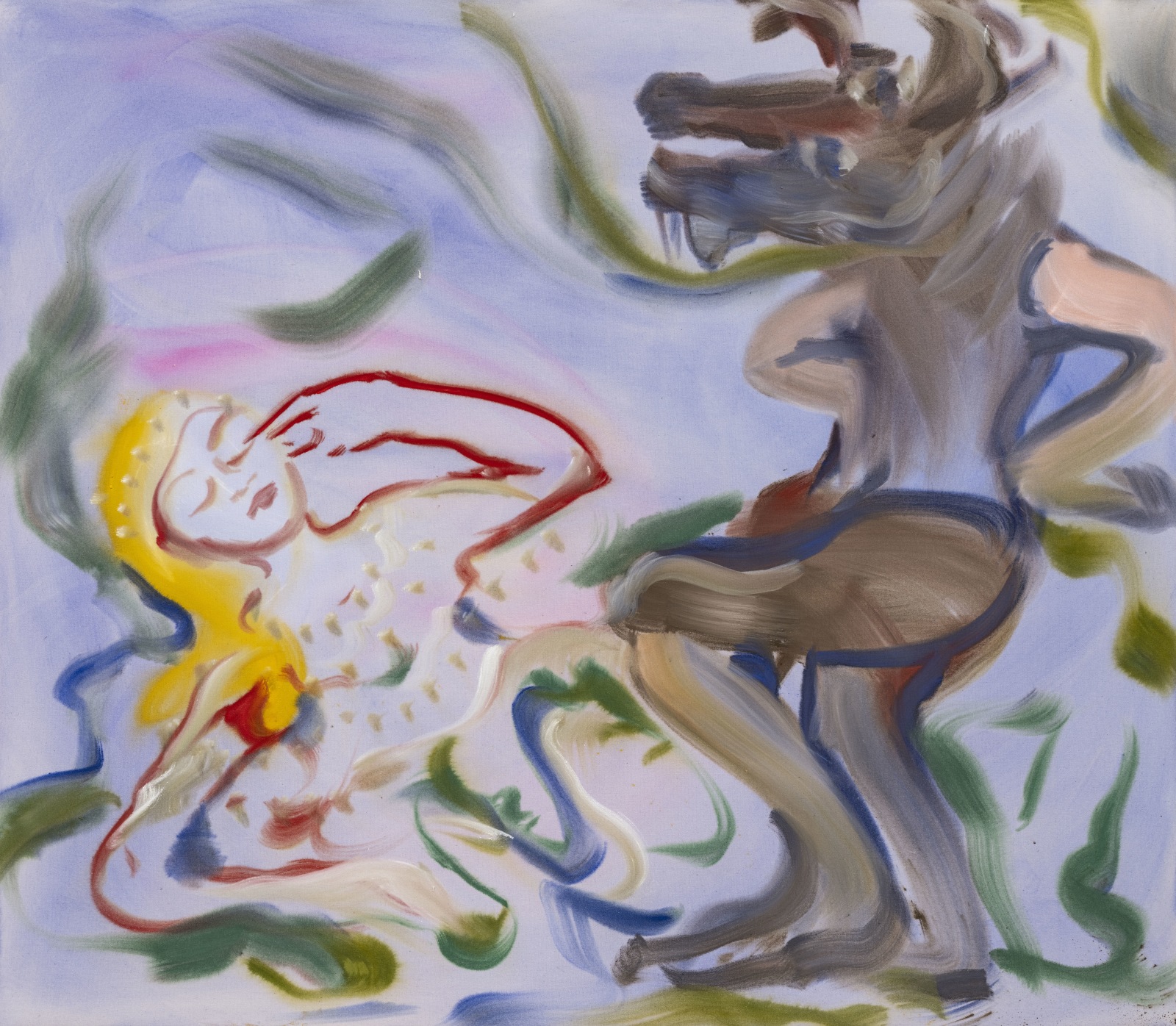 Sophie von Hellermann Methought I Was Enamoured of an Ass2020 Acrylic on canvas 140 x 160 cm 55 1/8 x...