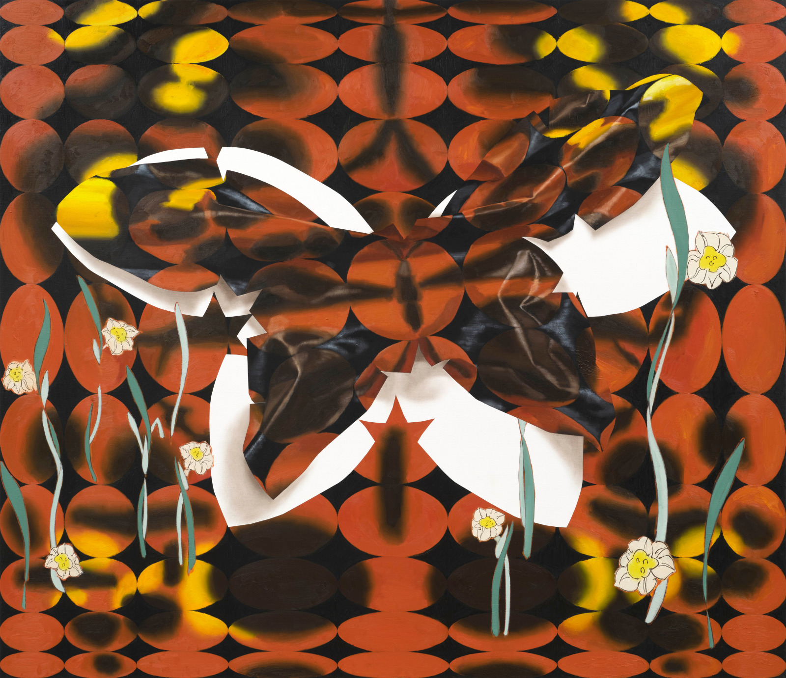 Vivien Zhang to be forgotten (Melinaea)2024 Acrylic and oil on linen 190 x 220 cm 74 3/4 x 86 5/8...