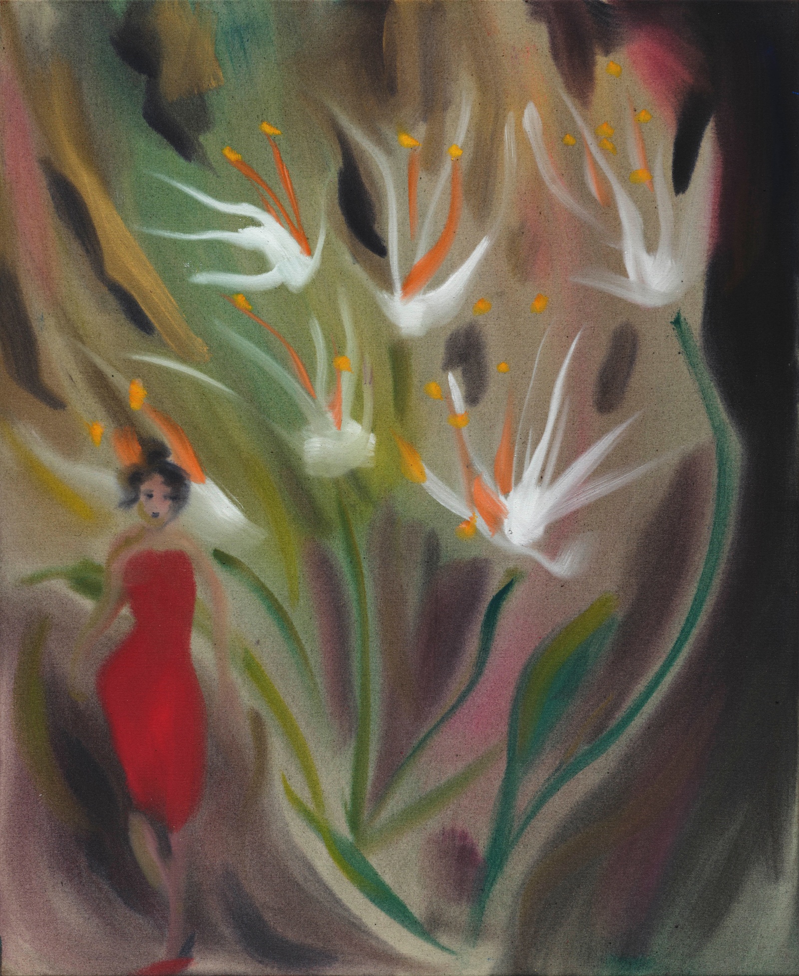 Sophie von Hellermann Queen of the Night2025 Acrylic on canvas 110 x 90 cm 43 1/4 x 35 3/8 in