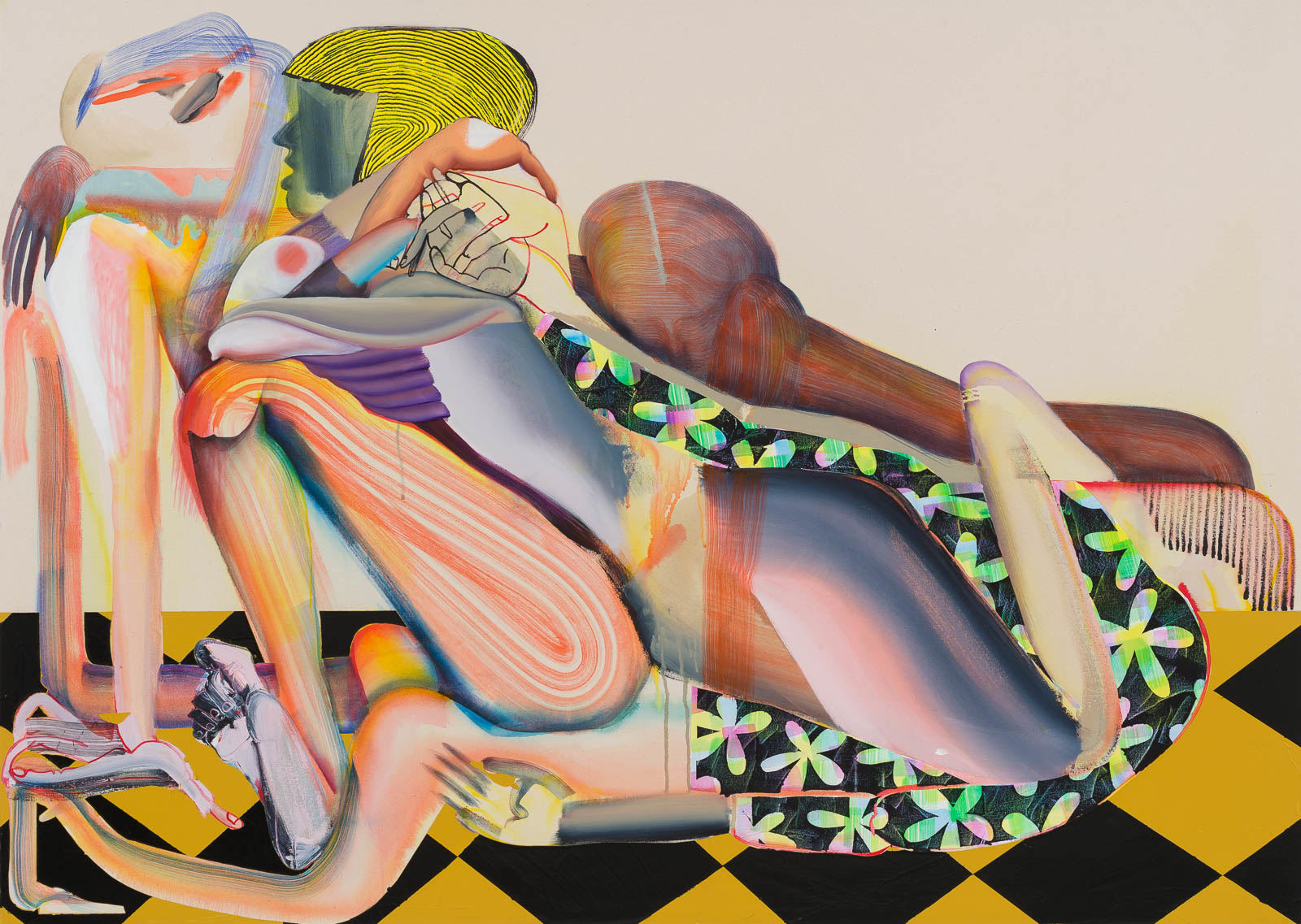 Christina Quarles Grounded By Tha Side of Yew2017 Acrylic on canvas 127 x 177.8 cm 50 x 70 in