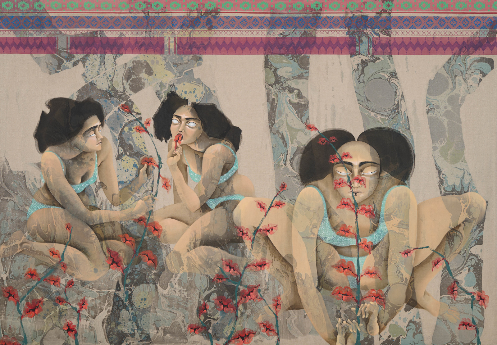 Hayv Kahraman, Lip Plants, 2023