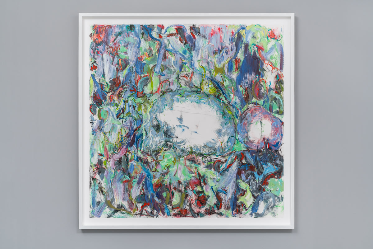 Sabine Moritz Scull2018 Oil on paper 150 x 150 cm 59 1/8 x 59 1/8 in