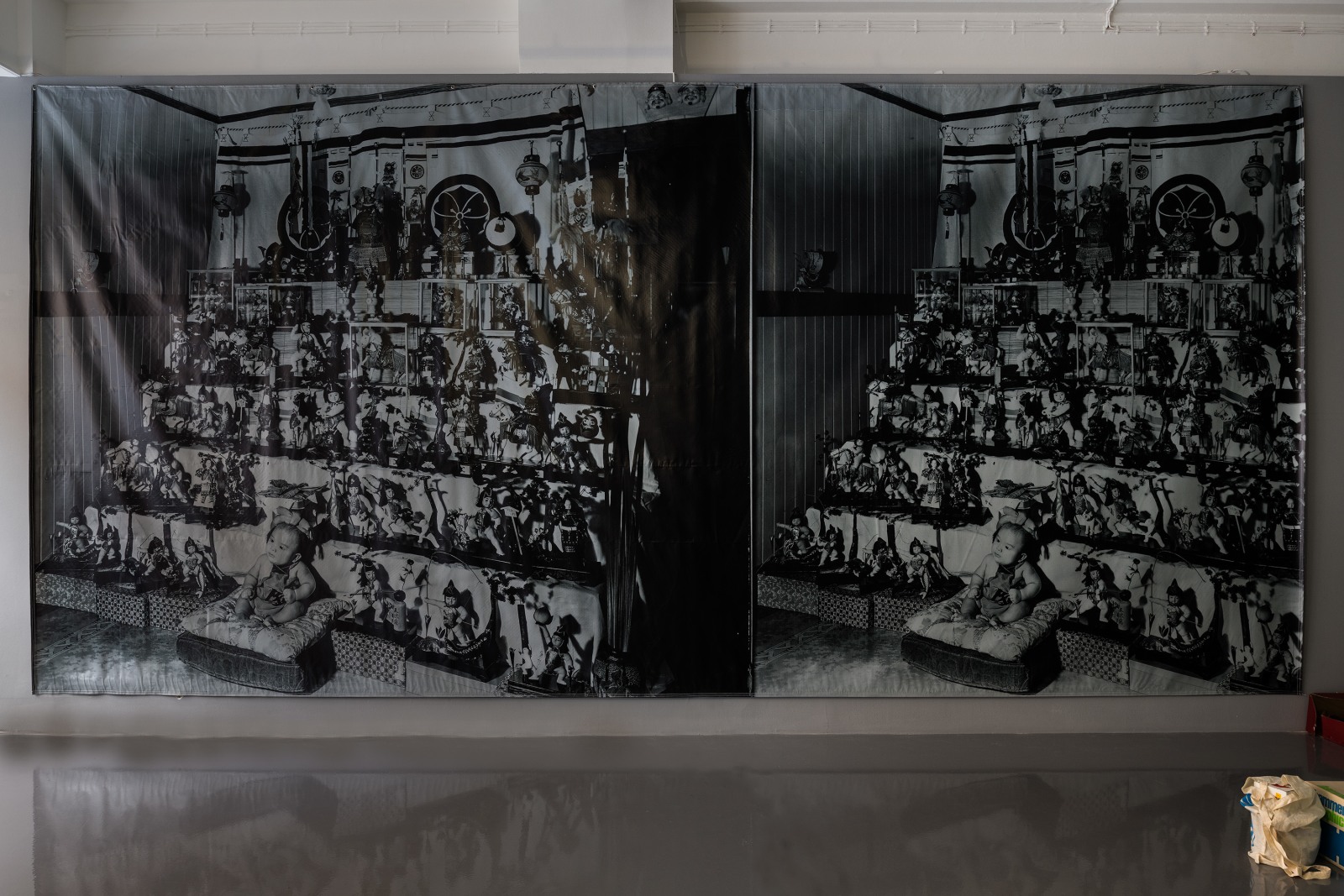 Ken Okiishi A Model Childhood, Honolulu, Hawaii circa 19402018 Waterproof solvent ink on vinyl 304.8 x 635 cm 120 x...