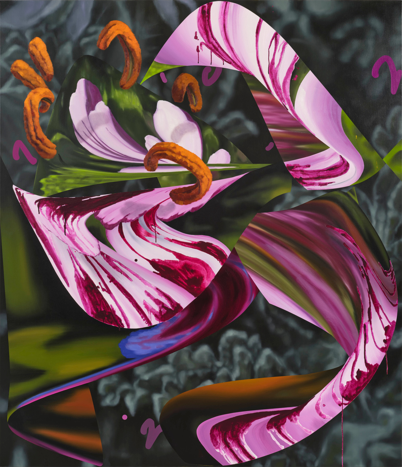 Vivien Zhang Found in Translation2024 Acrylic and oil on linen 220 x 190 cm 86 5/8 x 74 3/4 in