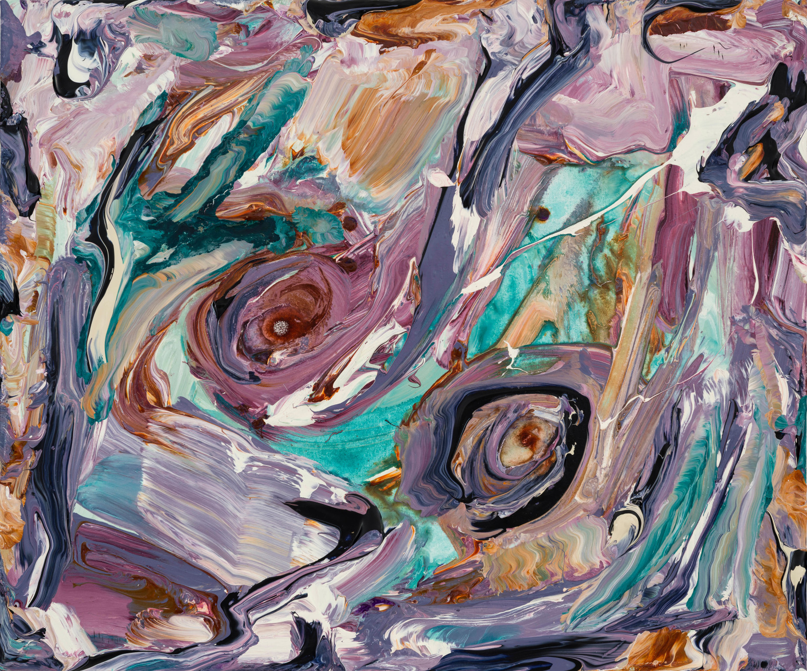 Manuel Mathieu The Shiver2025 Acrylic, chalk, ink and tape on canvas 76.2 x 91.4 cm 30 x 36 in