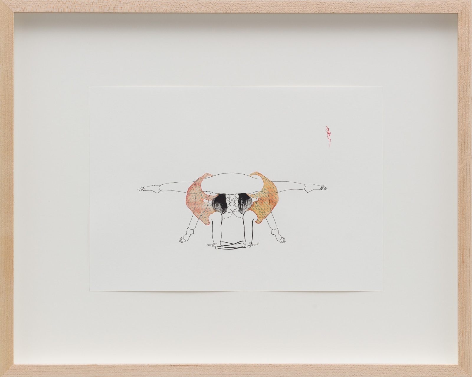 Hayv Kahraman Bend Drawing 82020 Watercolor on paper 19.2 x 28 cm 7 1/2 x 11 1/8 in