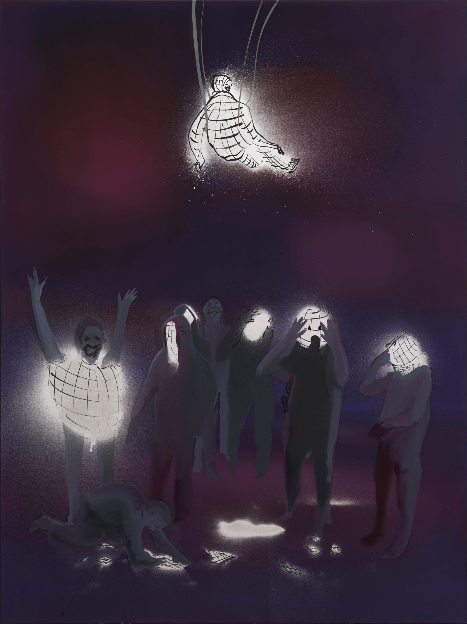 Tala Madani Good Times2025 Oil on linen 121.9 x 91.4 x 3.8 cm 48 x 36 x 1 1/2 in