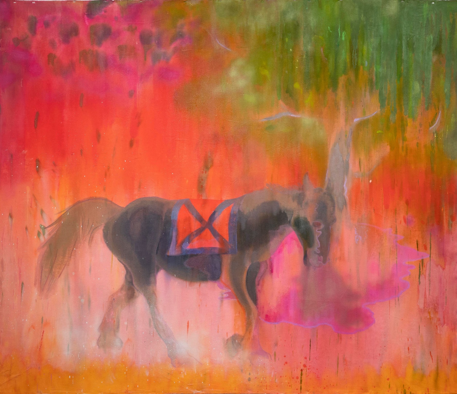 Sedrick Chisom Westward Shrinking Hours Pt. II2019 Oil, acrylic, and spray paint on canvas 182.2 x 216.5 cm 71 3/4...