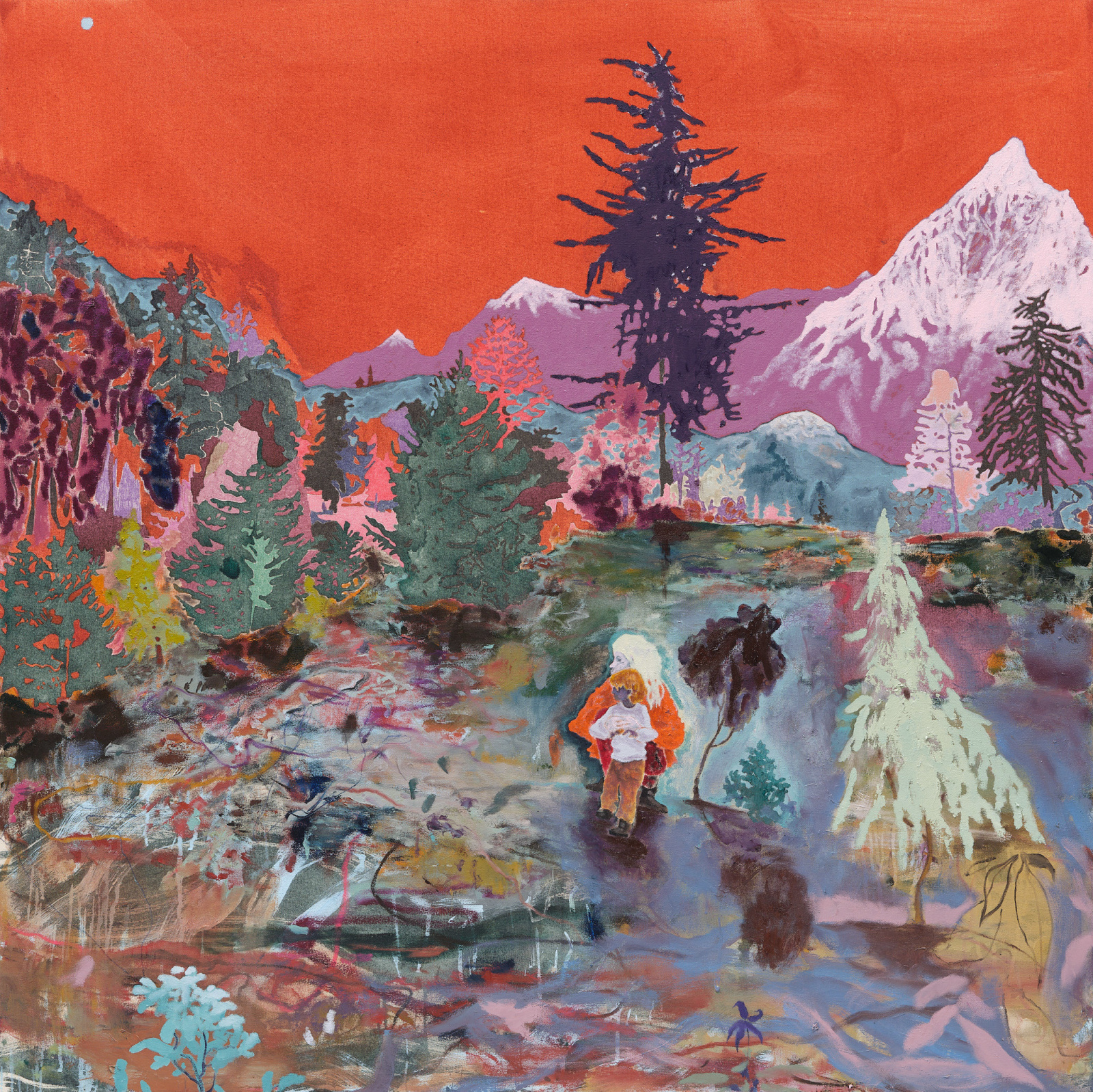 Pierre Knop Lai Nair2024 Ink, crayon, oil pastel and oil on canvas 140 x 140 cm 55 1/8 x 55...