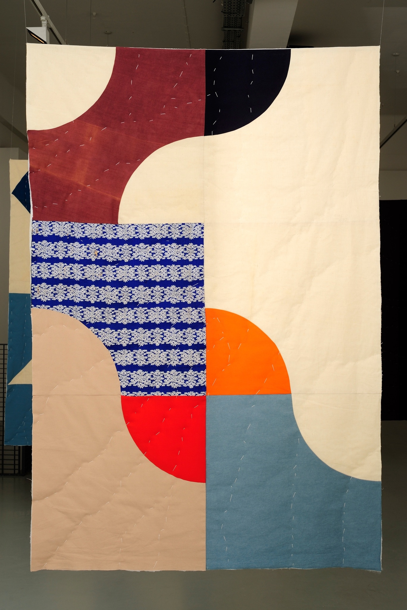 Ulla von Brandenburg Drunkard’s Path2009 Fabric quilt 202 cm x 136 cm