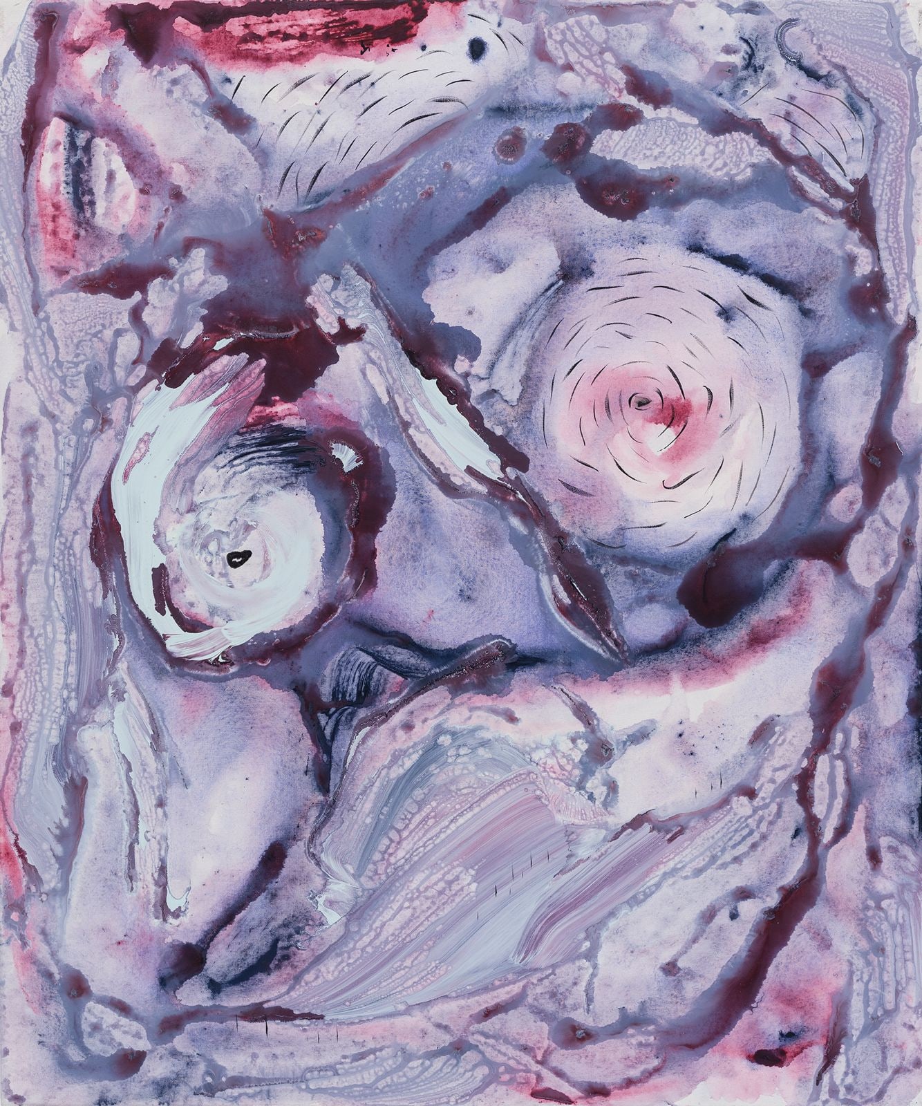 Manuel Mathieu La tête dans la spirale2022 Mixed media 91.4 x 76.2 cm 36 x 30 in