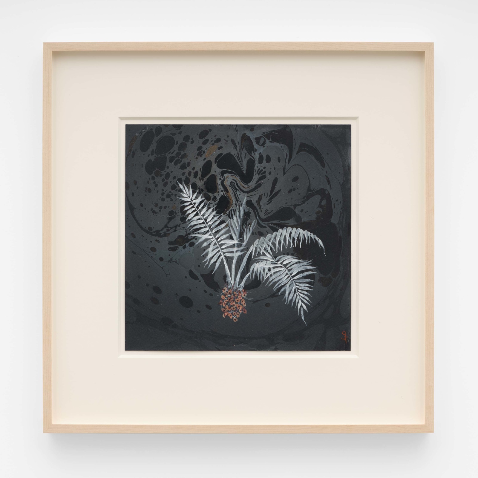 Hayv Kahraman, Nipple palm on black, 2024