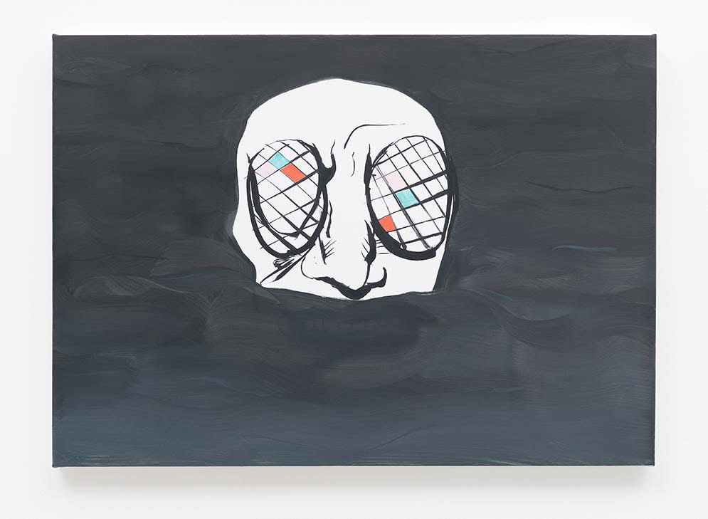 Tala Madani Stained glass eyes2011 Oil on linen 63.5 x 88.9 cm 25 x 35 in