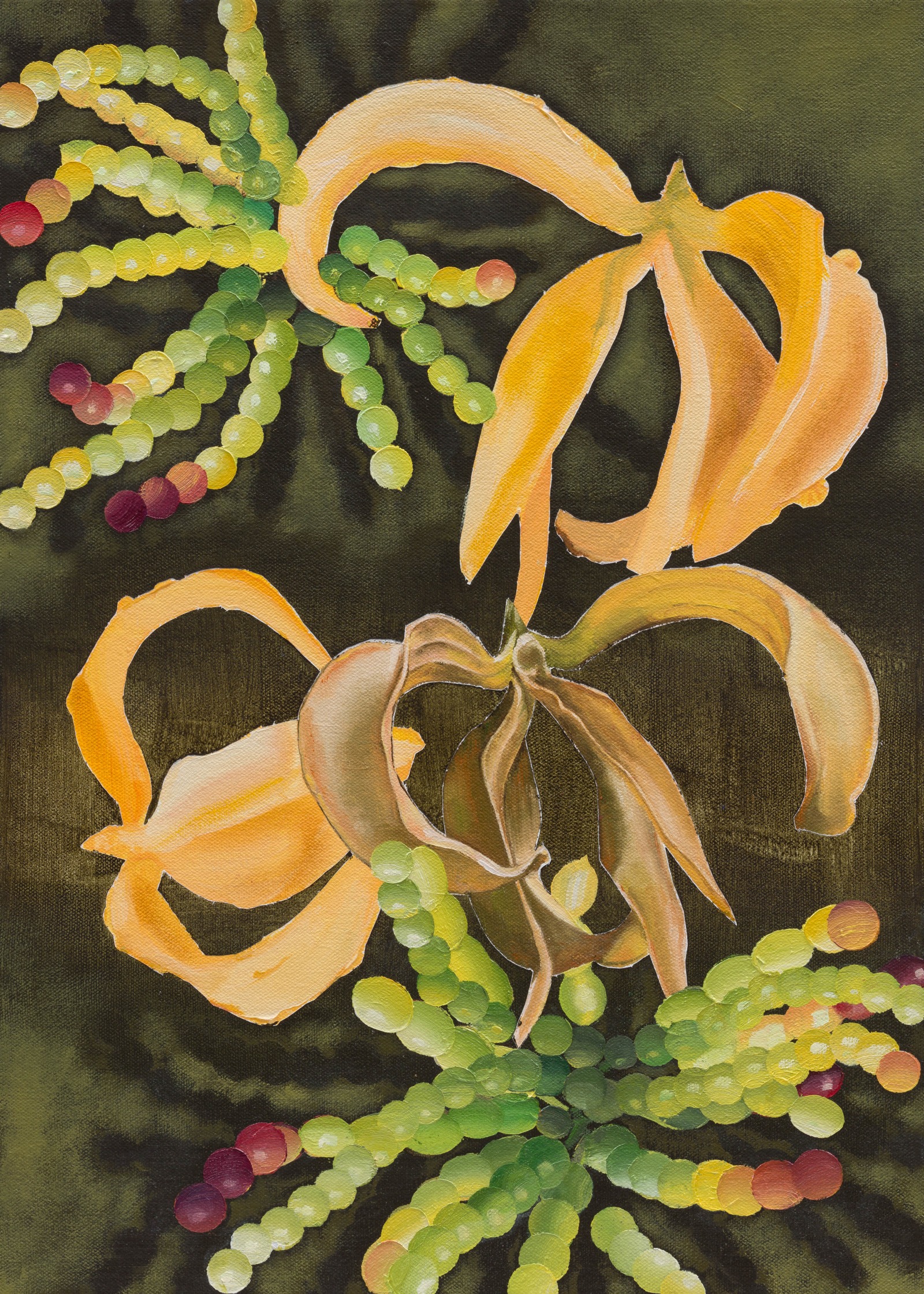 Vivien Zhang Talon2023 Acrylic and oil on canvas 35.6 x 25.4 cm 14 x 10 in